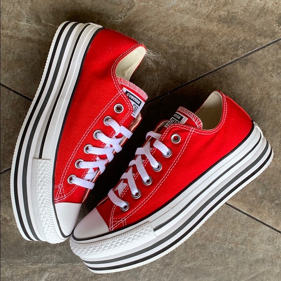 CONVERSE CTAS PLATFORM LAYER OX ENAMEL RED/WHITE/B - Picture 16 of 16